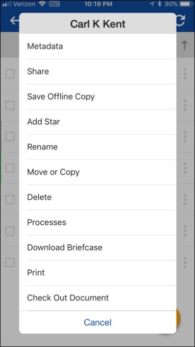 Start tracking versions option