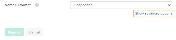 Show advanced options link