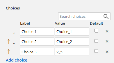  Labels and values for checkbox fields