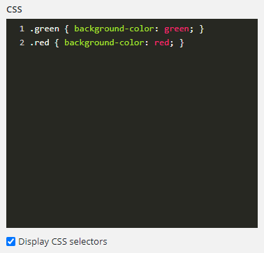 CSS editor