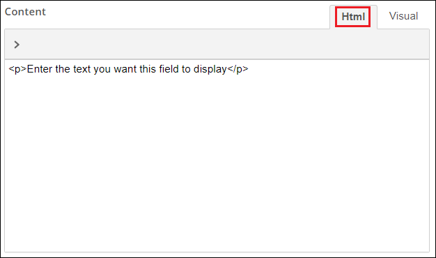 Using the HTML mode in the rich-text editor