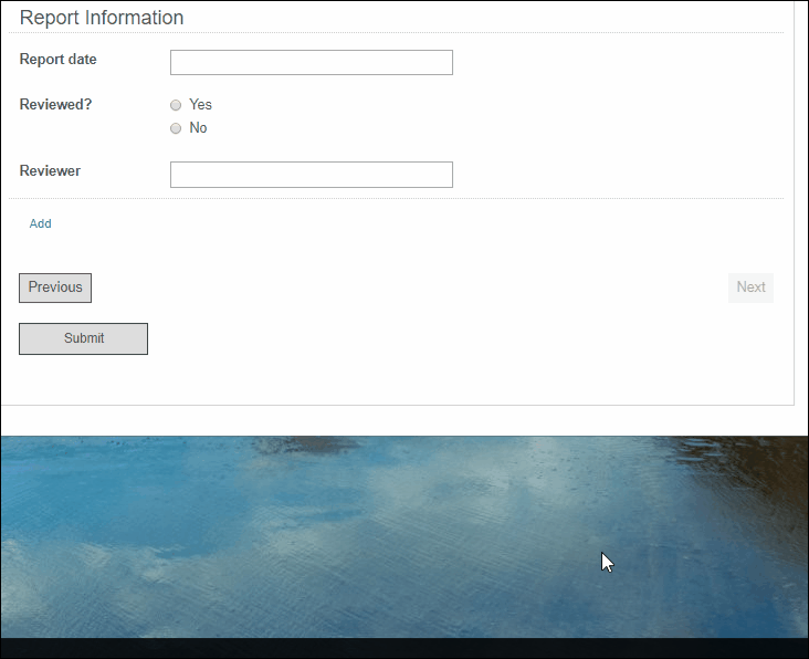 Animation of repeating sets where the  "Not Applicable" field is filled when "No" is selected