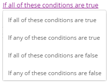 Condition options