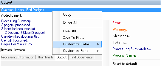 Change Output Pane Colors Change Output Pane Colors