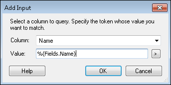 Field Lookup Add Input Dialog